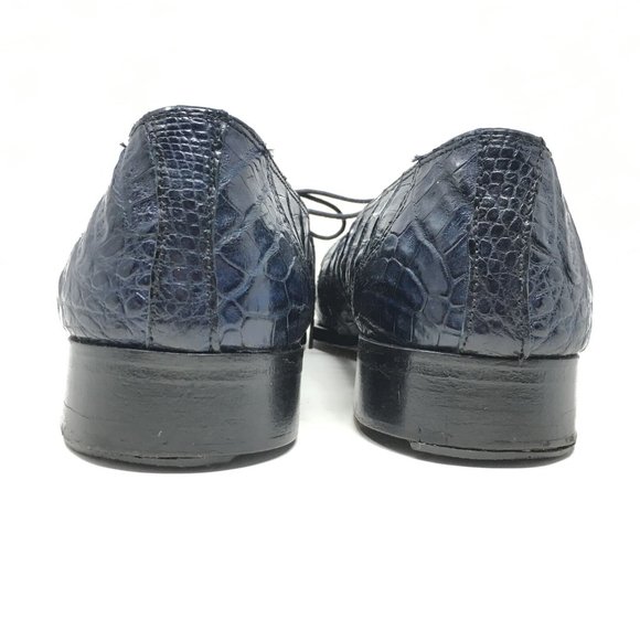 David Eden Oxfords Shoe Size 9 Blue Full Alligator main image 5